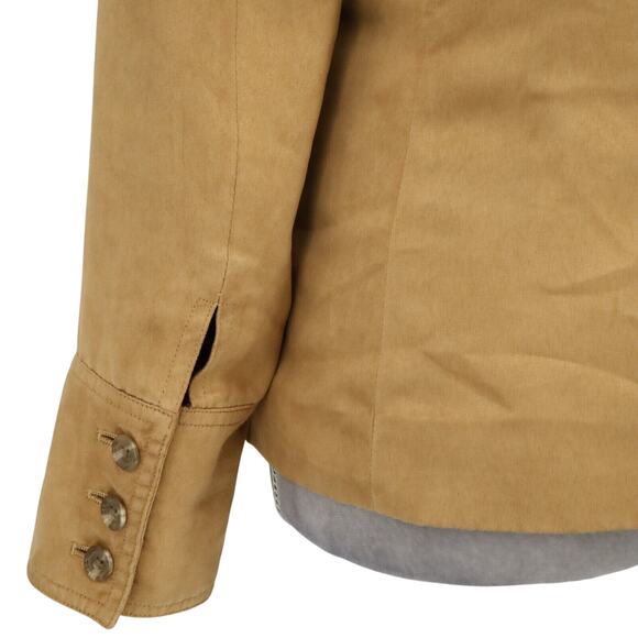 Coldwater Creek Jacket Womens 4 Rust Brown Microsuede Lined Blazer Button Up - Picture 14 of 16